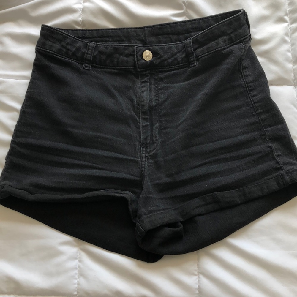 High Waisted Black Shorts